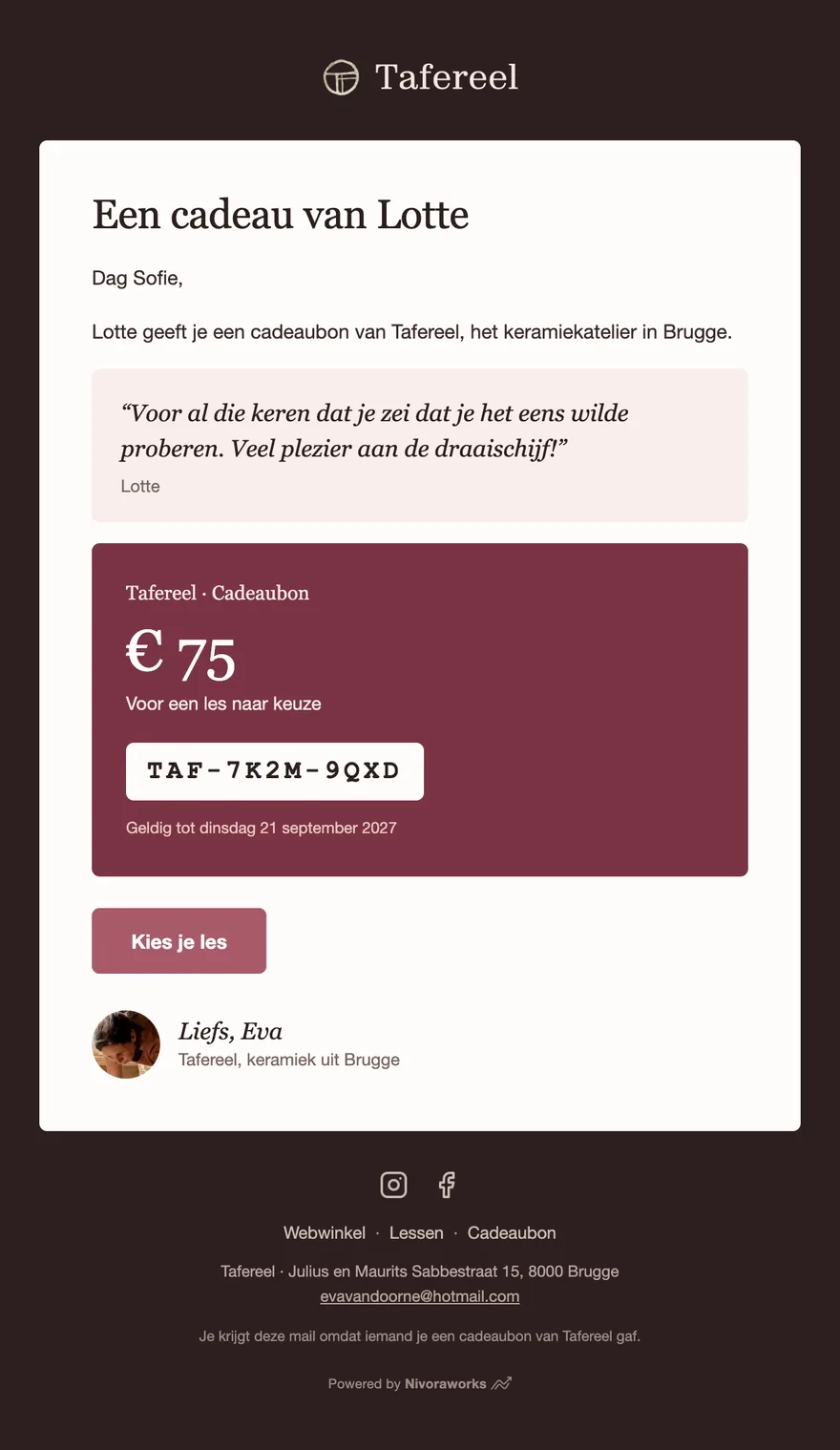 Een cadeau van Lotte