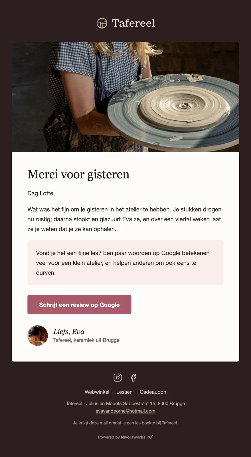 Merci voor gisteren