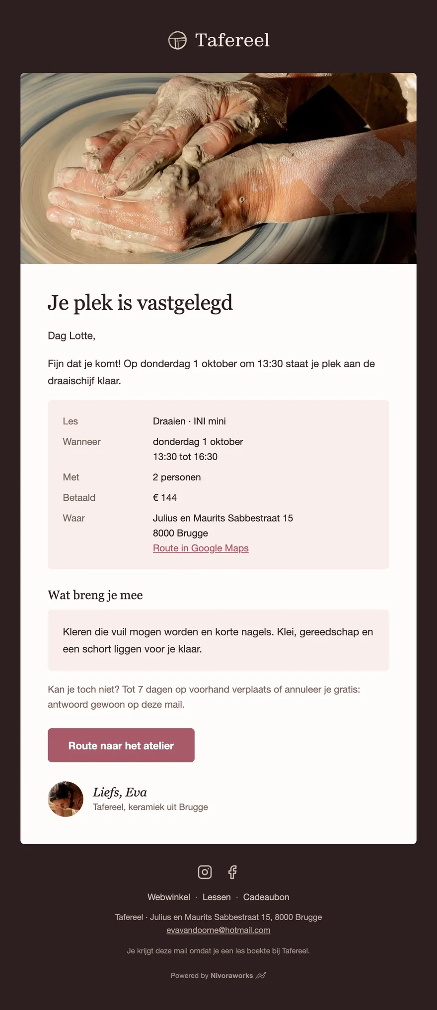 Je les is geboekt