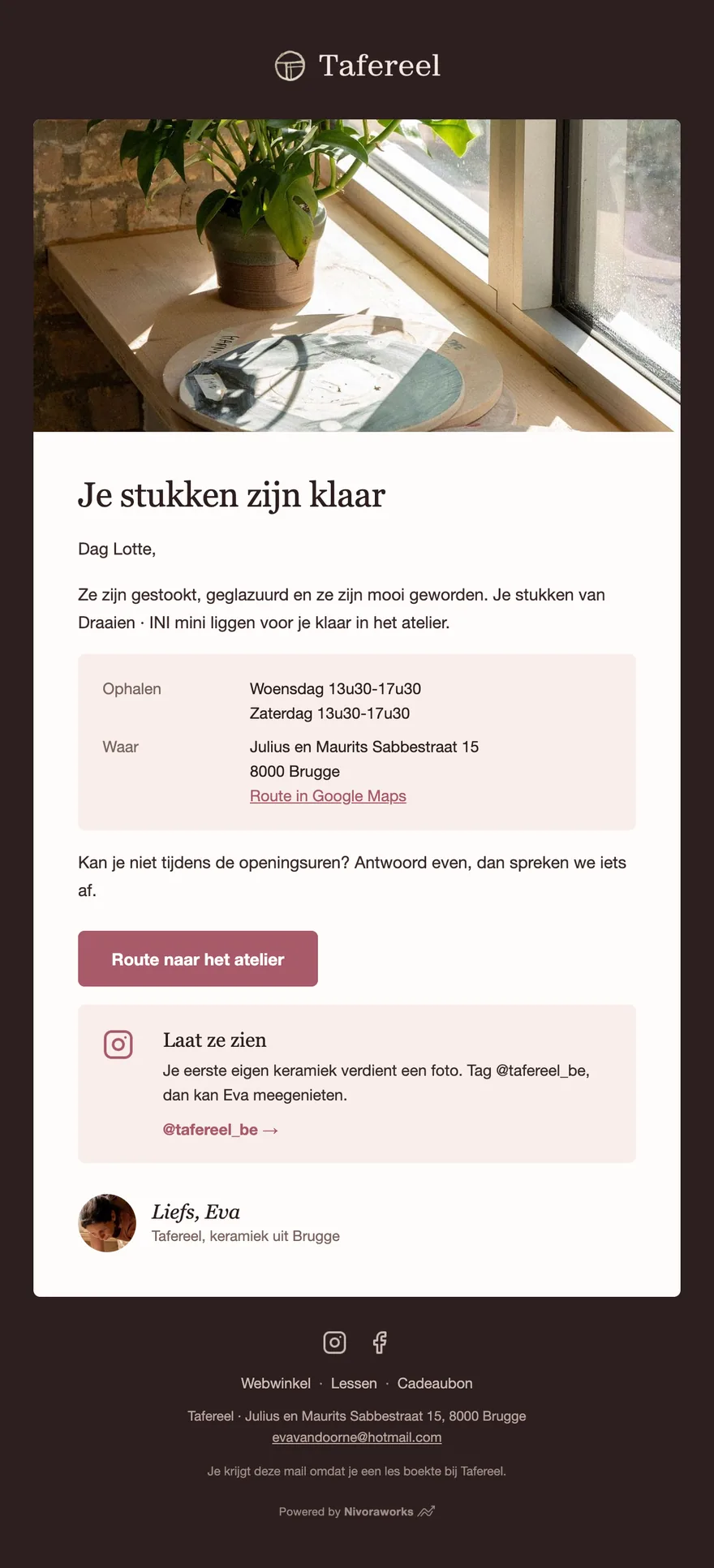 Je stukken komen uit de oven